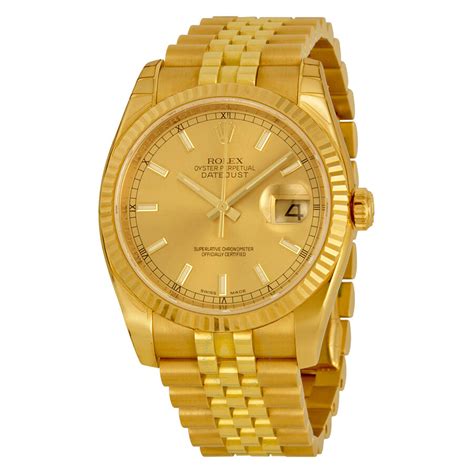 rolex datejust 16mm gold|rolex datejust 18kt gold watch.